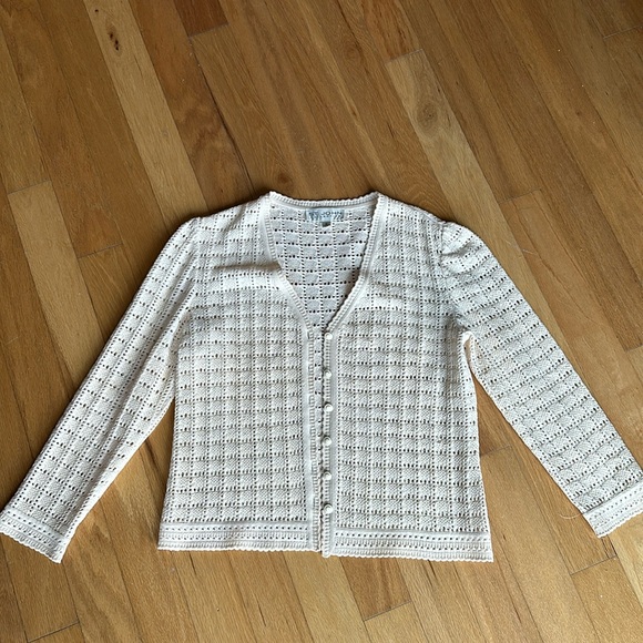 St. John Crochet Knit Cardigan Sweater - Picture 2 of 4